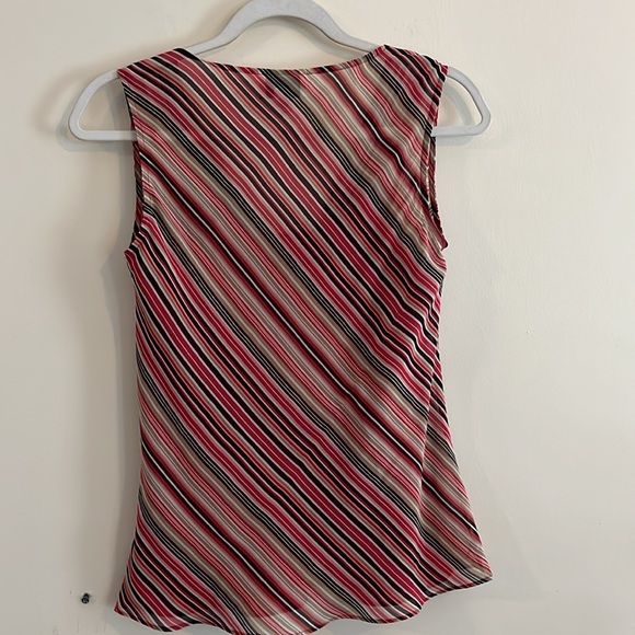 Vintage Loft Sheer Top y2k Striped Gilmore Girls Pink Girly 2000s V neck - Picture 5 of 8